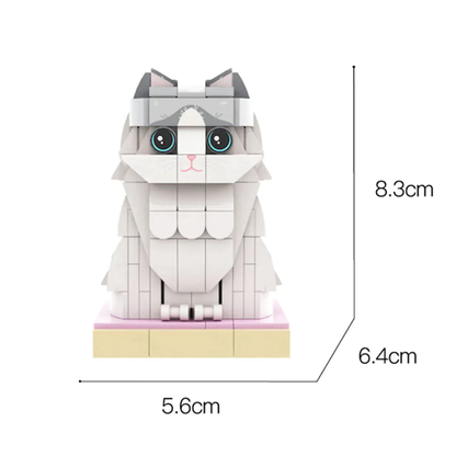 Custom Pet Brick Figure Fully Body Customizable 1 Cat Photo Brick Figures Customized Cat Only