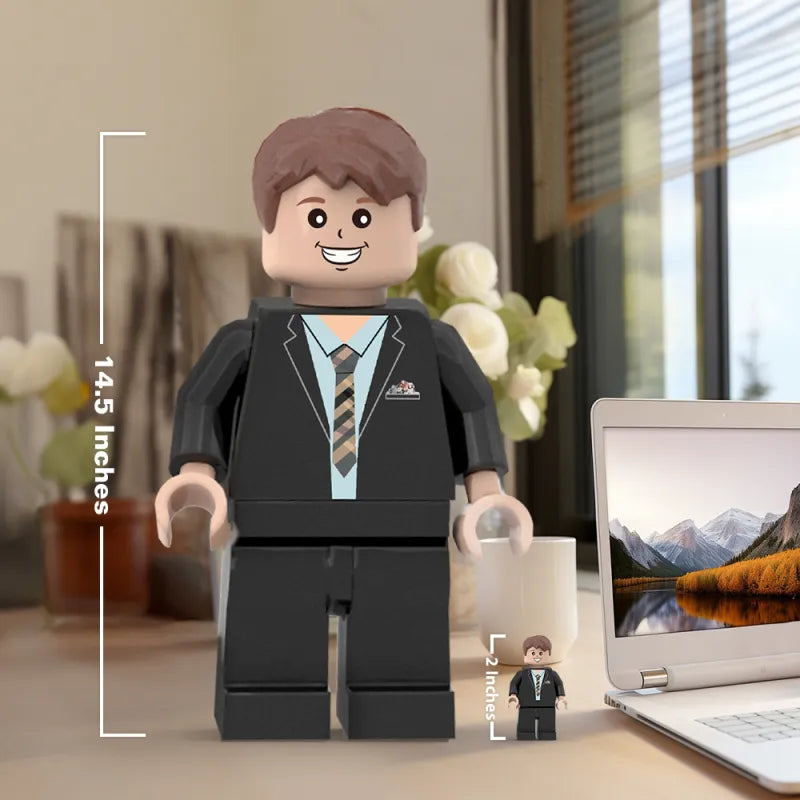 3D Print Custom Giant Minifigs Personalized Photo Giant Minifigs Turn Your Photo into Minifigs Production Time: 7–10 Working Days