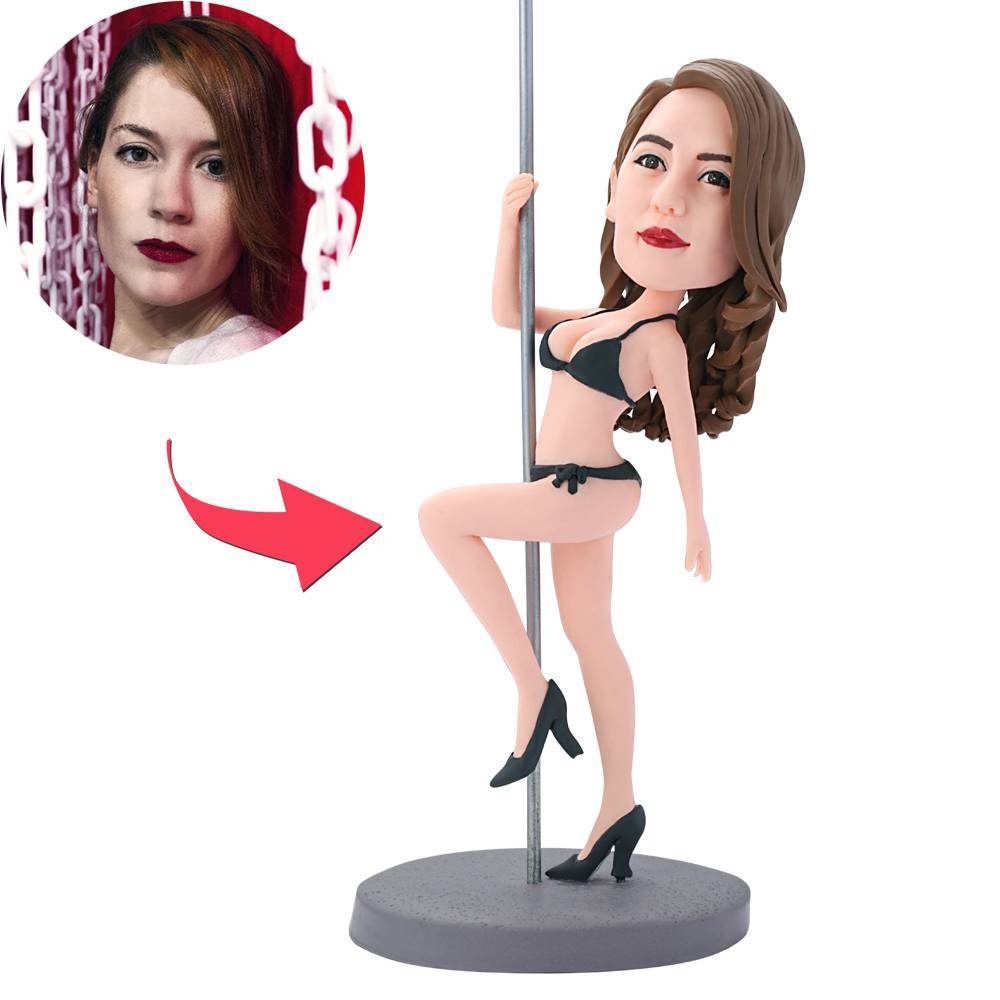 Pole Dancer Custom Bobblehead + Engraved Text