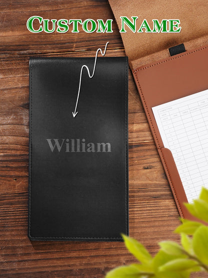 Personalized PU Leather Golf Scorecard Holder Anniversary Birthday Gift for Man Golf Lover