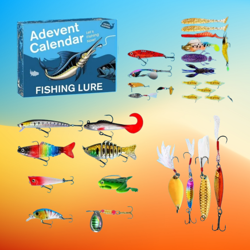 Adevent Calendar Let's Fishing Now FISHING LURE Blind Box Gift for Fishing Enthusiast