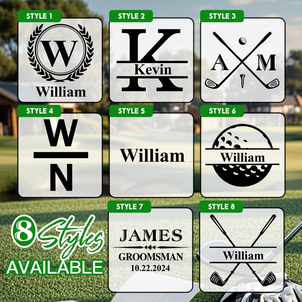 Personalized PU Leather Golf Scorecard Holder Anniversary Birthday Gift for Man Golf Lover